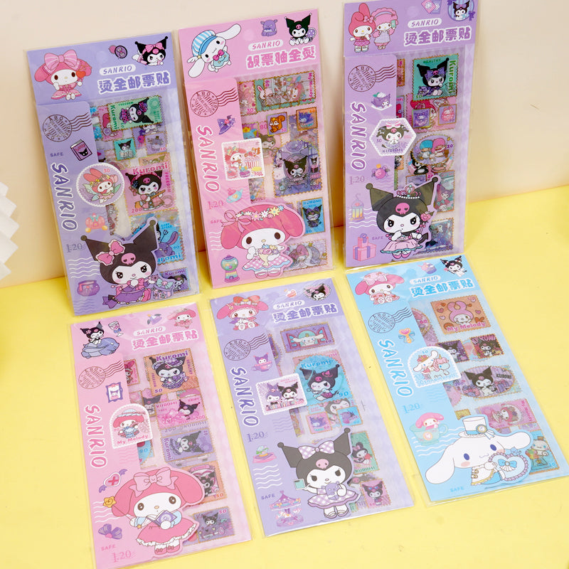 Sanrio Gold Stamp Sticker Pack of 2 Sheets