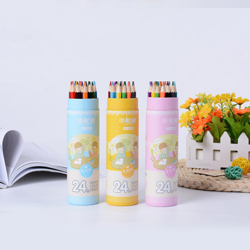 24-Color Colored Pencil Set – Bright Drawing Pencils for Kids, School & Art Projects