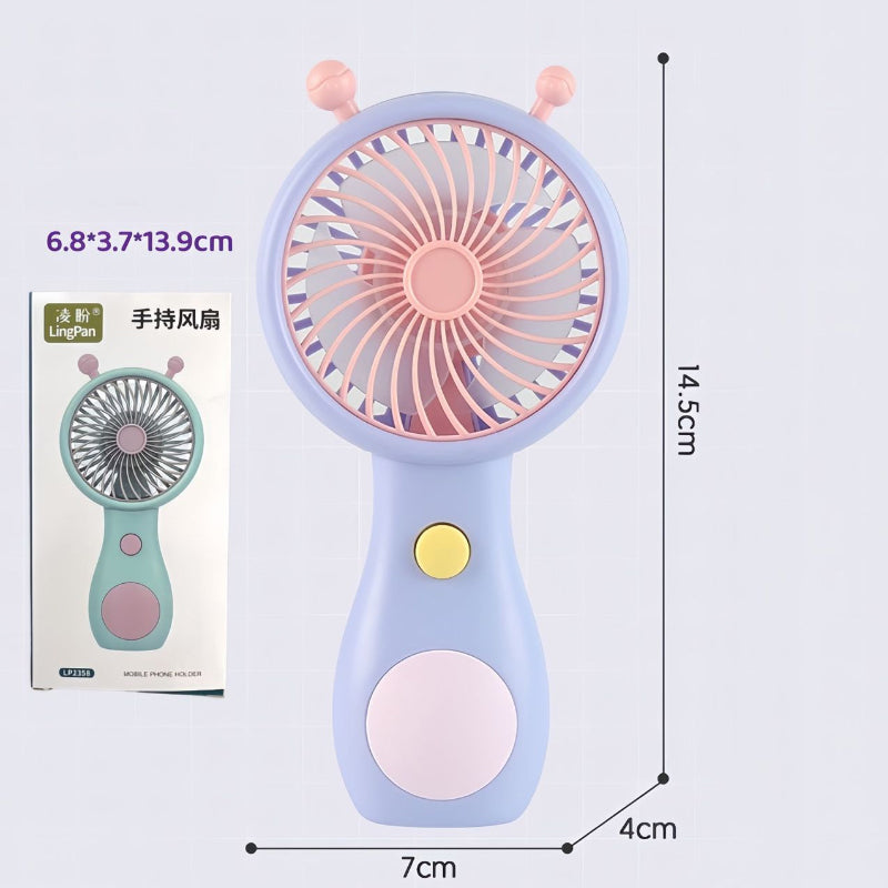 Cute Mini Handheld Fan – Portable Summer Fan for Kids, Travel & Daily Cooling