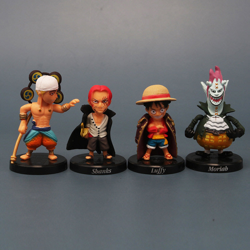 Set of 4 One Piece 4cm Mini Figures