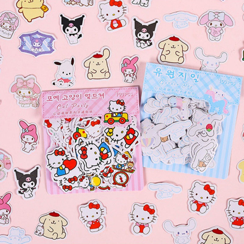 Mini Sanrio Liou Pre-Cut Sticker Pack of 100Pcs