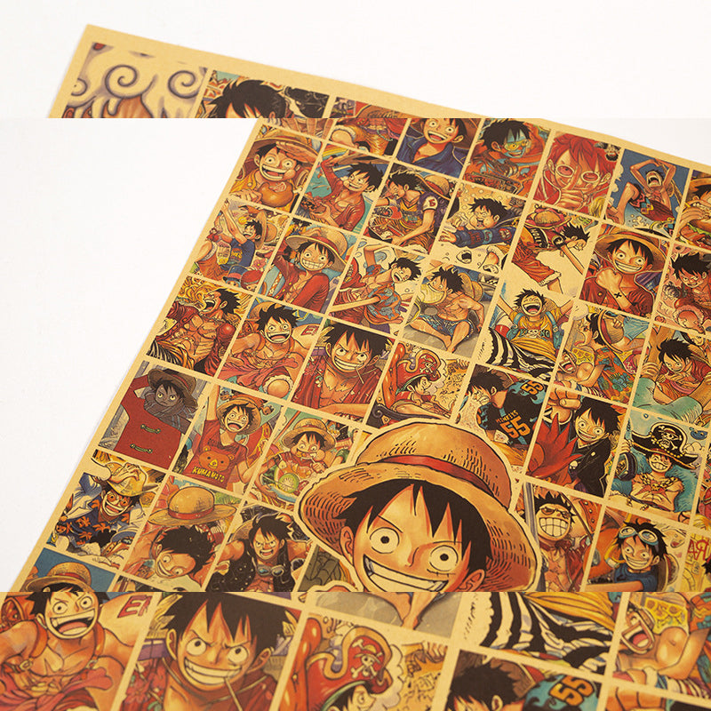 One Piece Luffy All Expression Poster