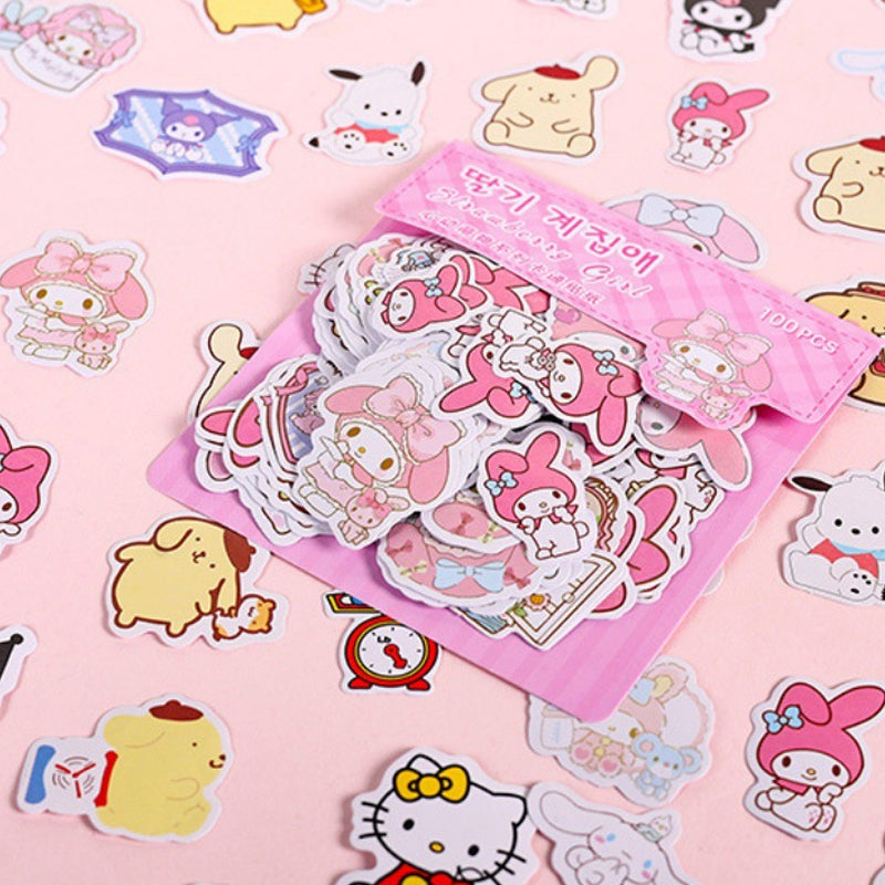 Mini Sanrio Liou Pre-Cut Sticker Pack of 100Pcs