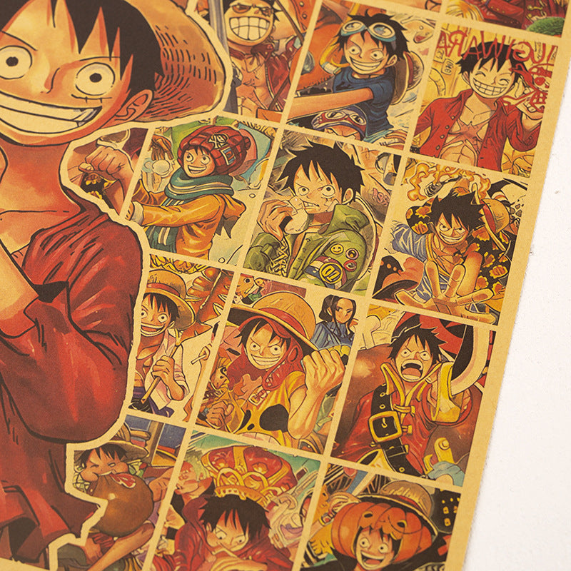 One Piece Luffy All Expression Poster