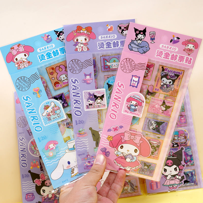 Sanrio Gold Stamp Sticker Pack of 2 Sheets