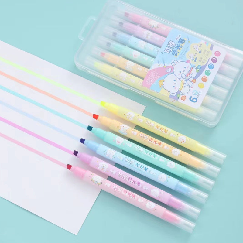 Double Headed Erasable Highlighter Markers
