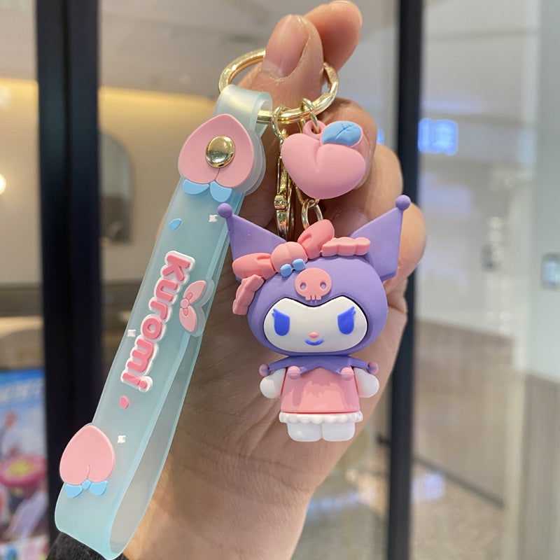 Sanrio Kuromi Hello Kitty My Melody Keychain with Strap