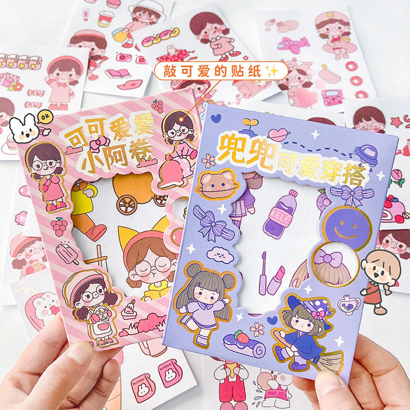 50 Pieces Korean Cartoon Paper Sticker Set