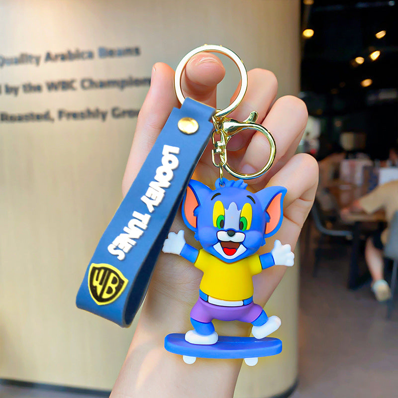 Purple Tom Keychain from Tom and Jerry Carton