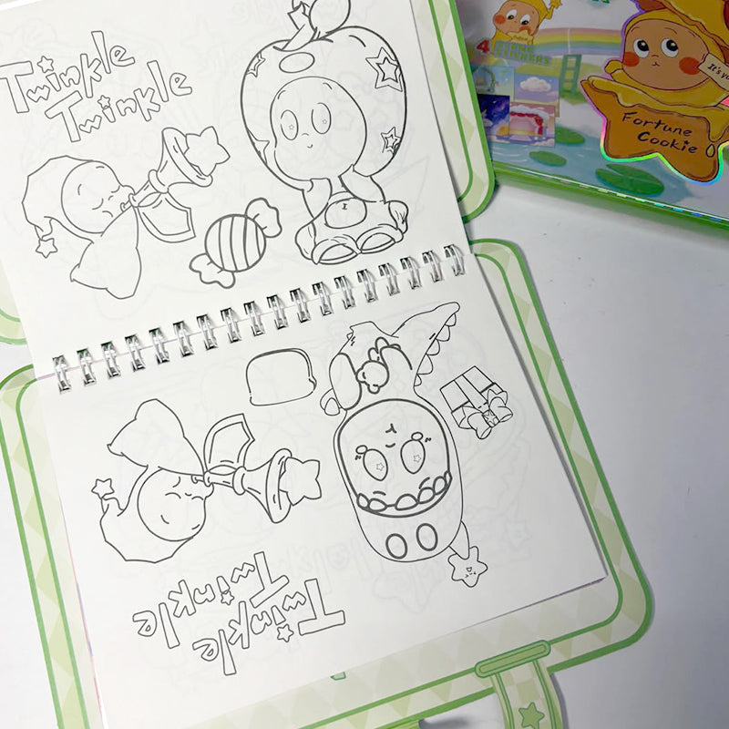 Portable Sticker Activity Book Set – Creative Sticker Pack with Doodle Pages for Kids