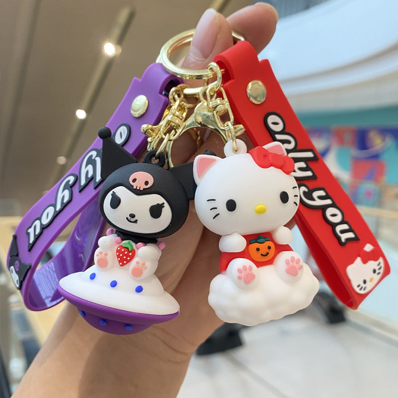 Playful Sanrio Character Pendant Keychain