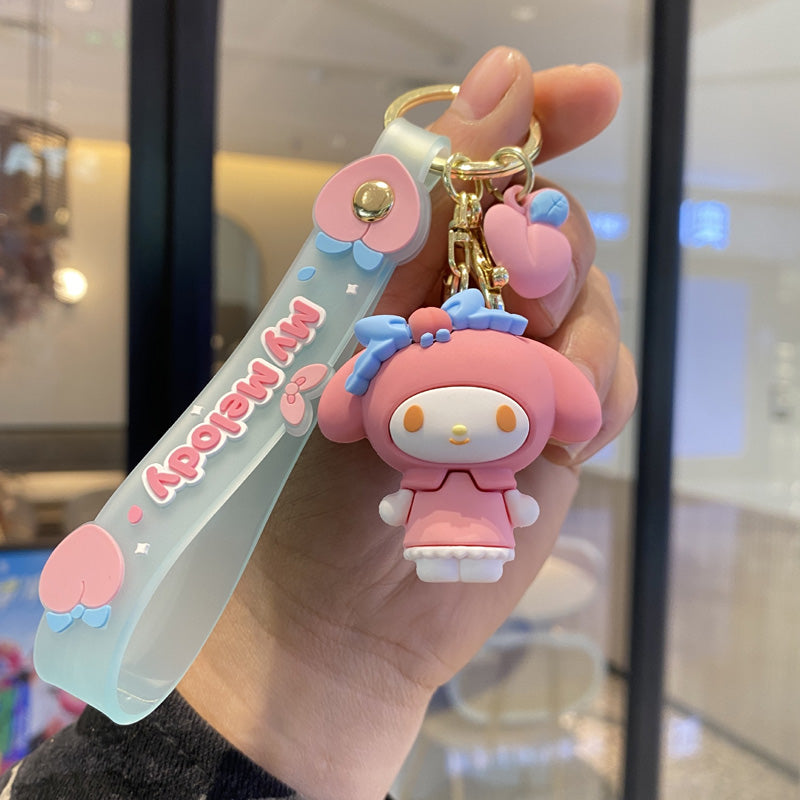 Sanrio Kuromi Hello Kitty My Melody Keychain with Strap