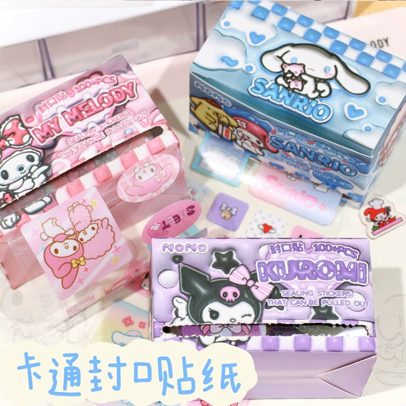 Boxed Pull-Out Pre Cut Sanrio Sticker Roll