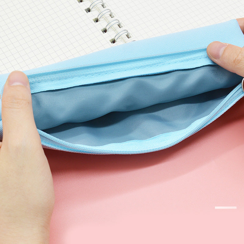 Rabbit Time Portable Triangle Zipper Pencil Bag