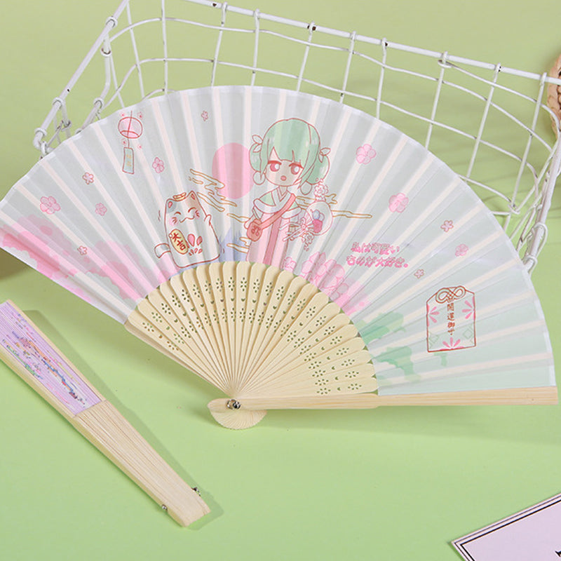 Japanese Style Printed Foldable Hand Fan