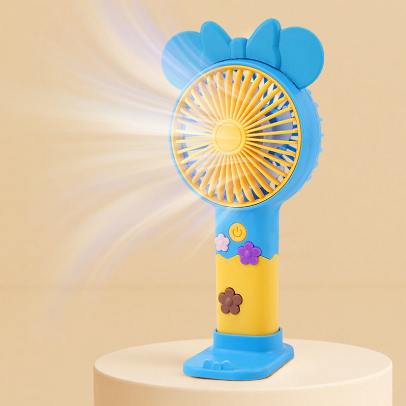 Kawaii Deer Mini Handheld Fan with Phone Stand – Portable Summer Desk Fan