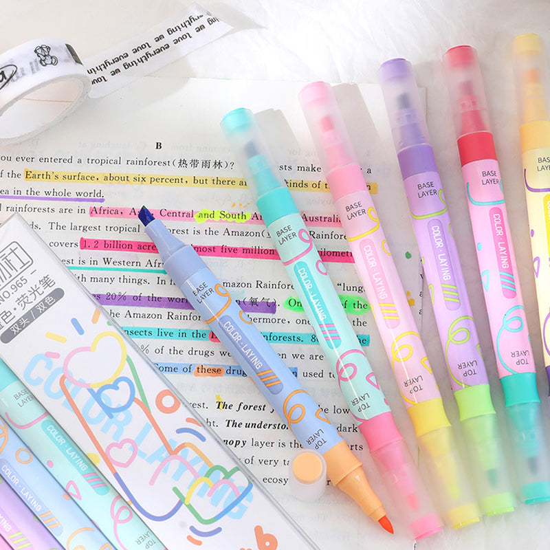 Double-Headed Colorful Highlighter Magic Markers