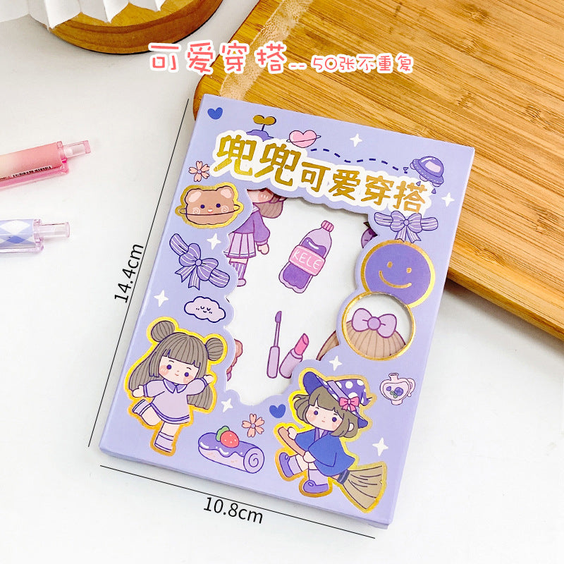 50 Pieces Korean Cartoon Paper Sticker Set