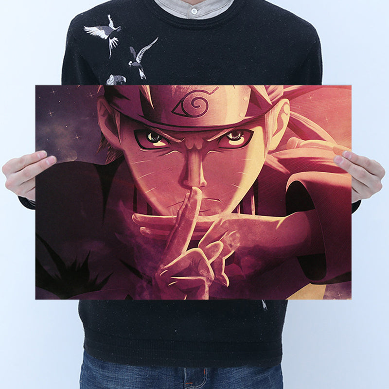 A3 Naruto Casting Juts Kraft Paper Poster