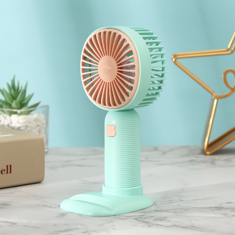 USB Rechargeable Silent Portable Fan with Phone Holder