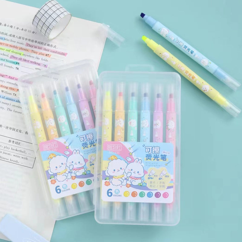 Double Headed Erasable Highlighter Markers