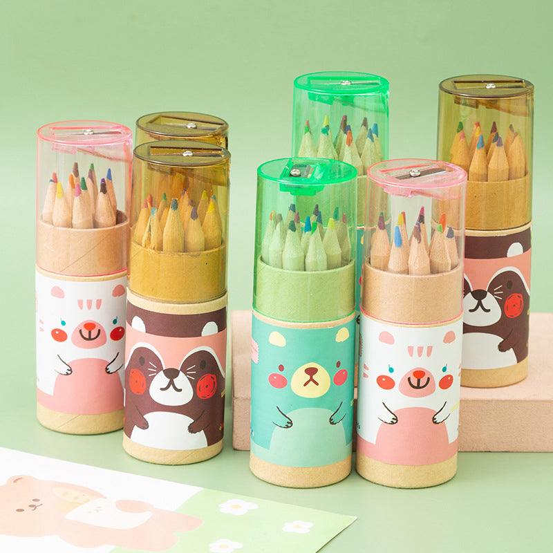 Color Pencil Set With Sharpener of Kids 12 PCs