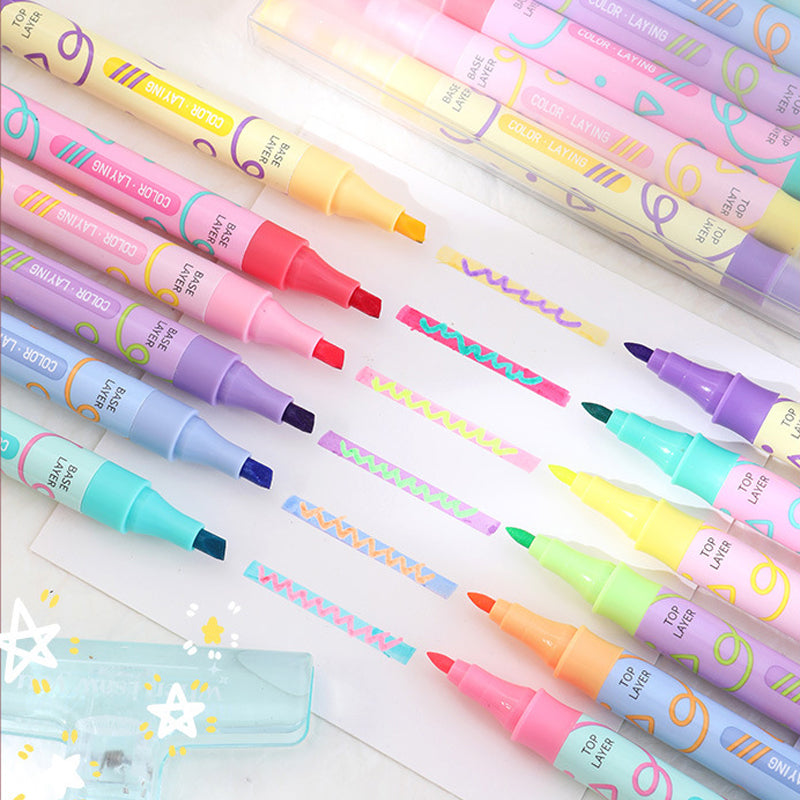 Double-Headed Colorful Highlighter Magic Markers