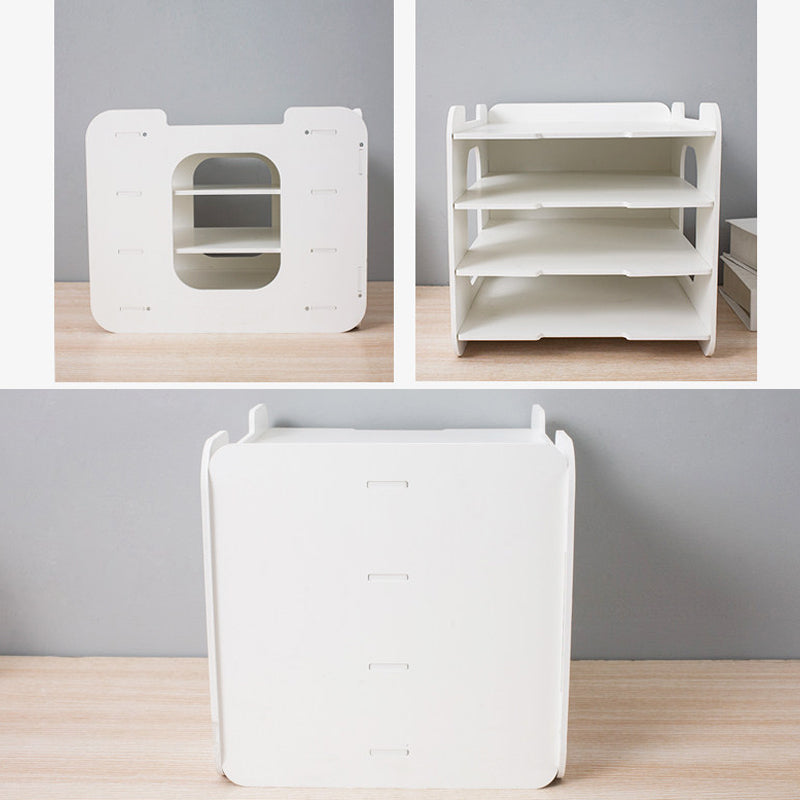 4 Tiers PVC Desktop File Storage Organizer