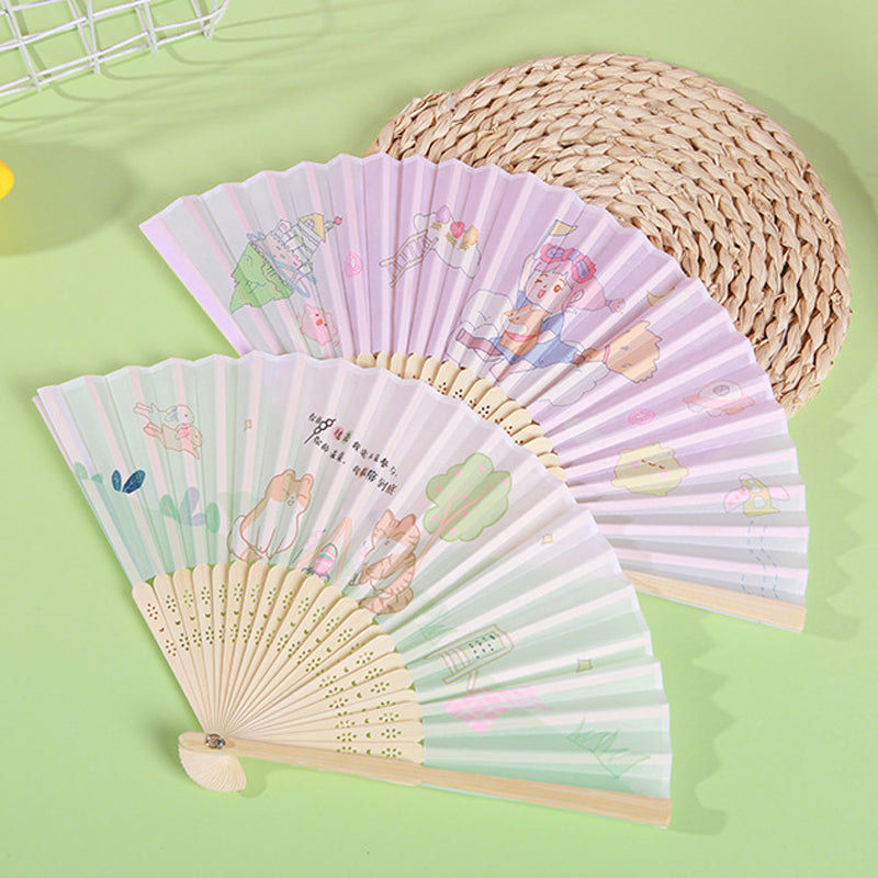 Japanese Style Printed Foldable Hand Fan