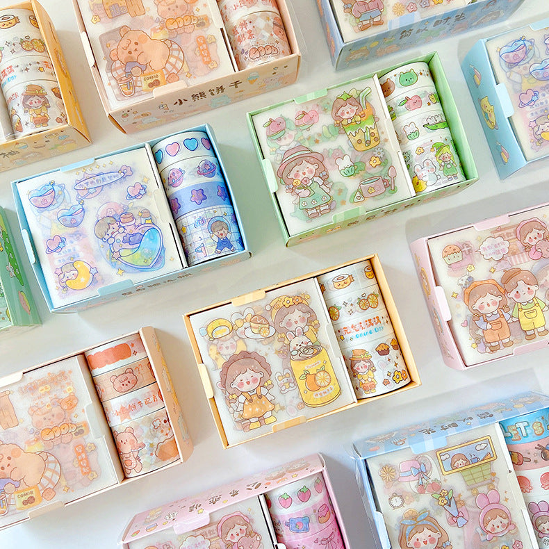 Kawaii Washi Tape & Sticker Box Set