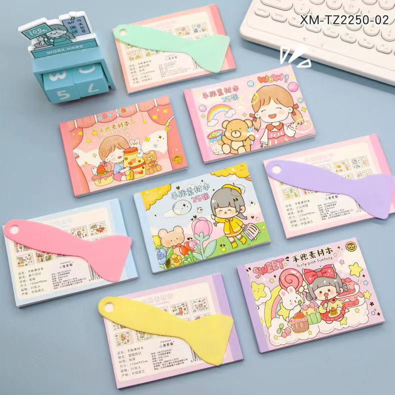 25 Sheets Korean Waterproof Sticker Book