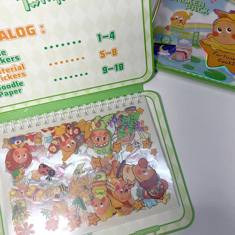Portable Sticker Activity Book Set – Creative Sticker Pack with Doodle Pages for Kids
