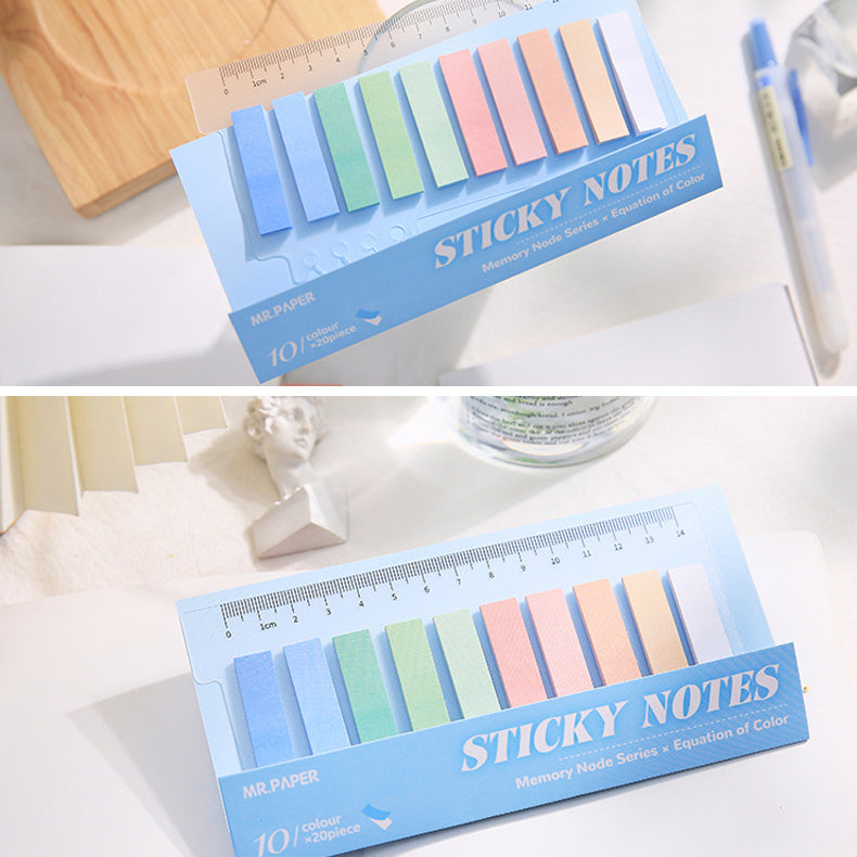 Pastel Color Mini Stripe Bookmark Sticky Notes