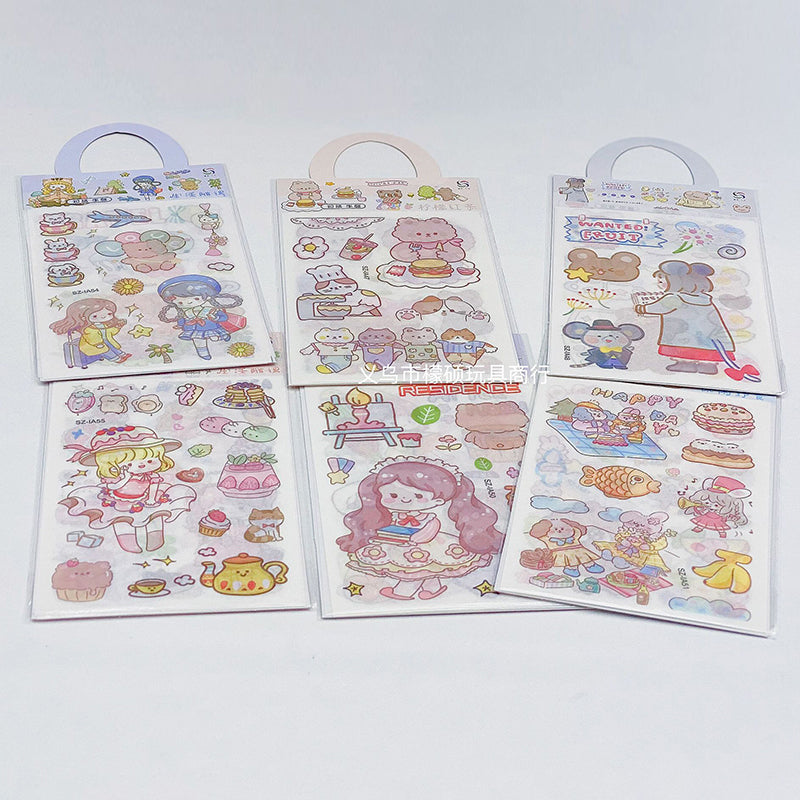 Korean Handy Girls Pocket Stickers Set