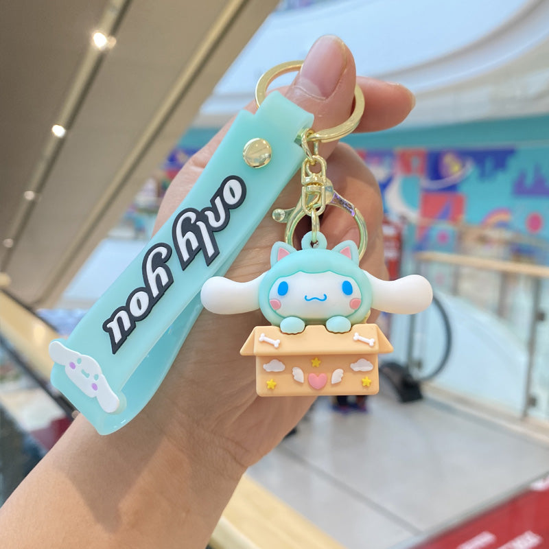 Playful Sanrio Character Pendant Keychain