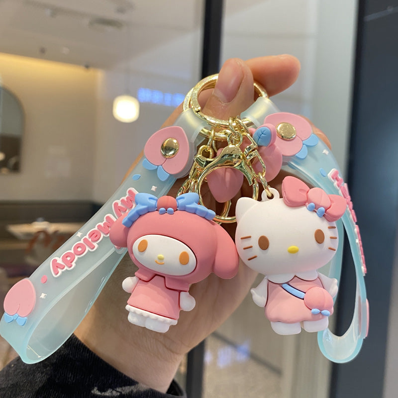 Sanrio Kuromi Hello Kitty My Melody Keychain with Strap