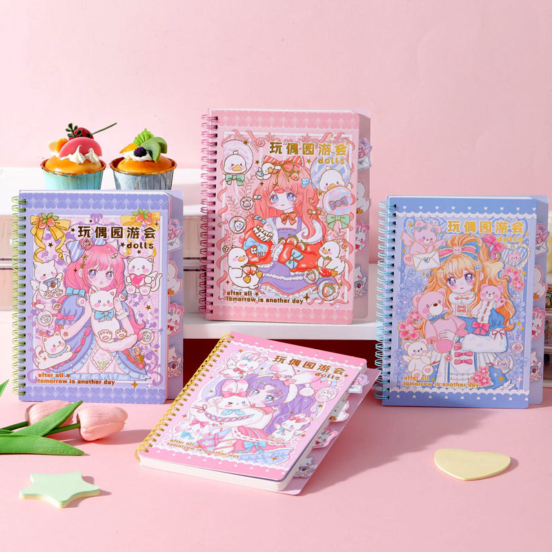 A5 Portable Doll Spiral Notebook