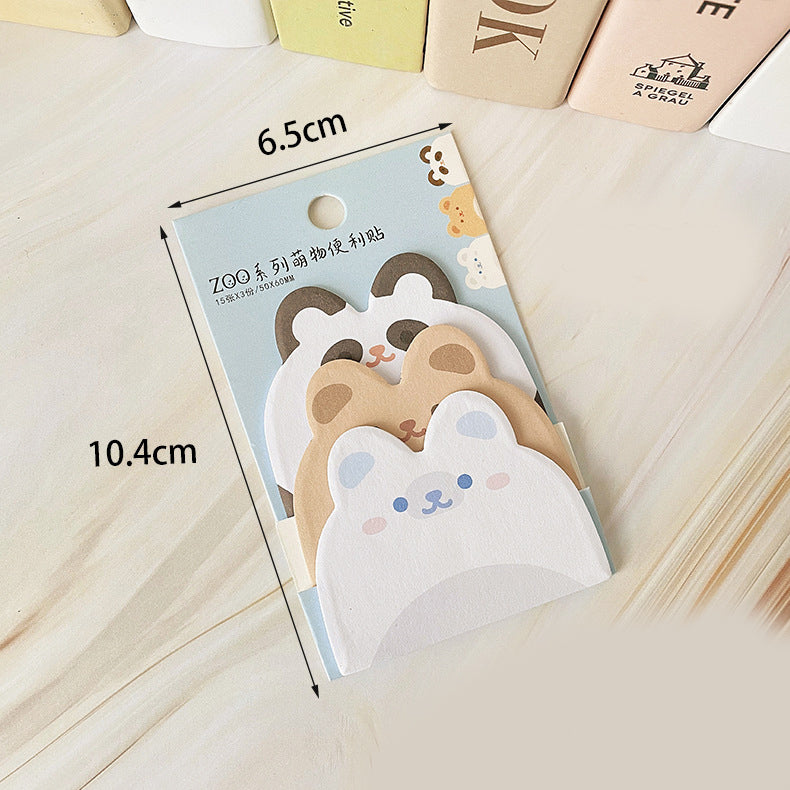 Adorable Animal Faces Sticky Notes Packet