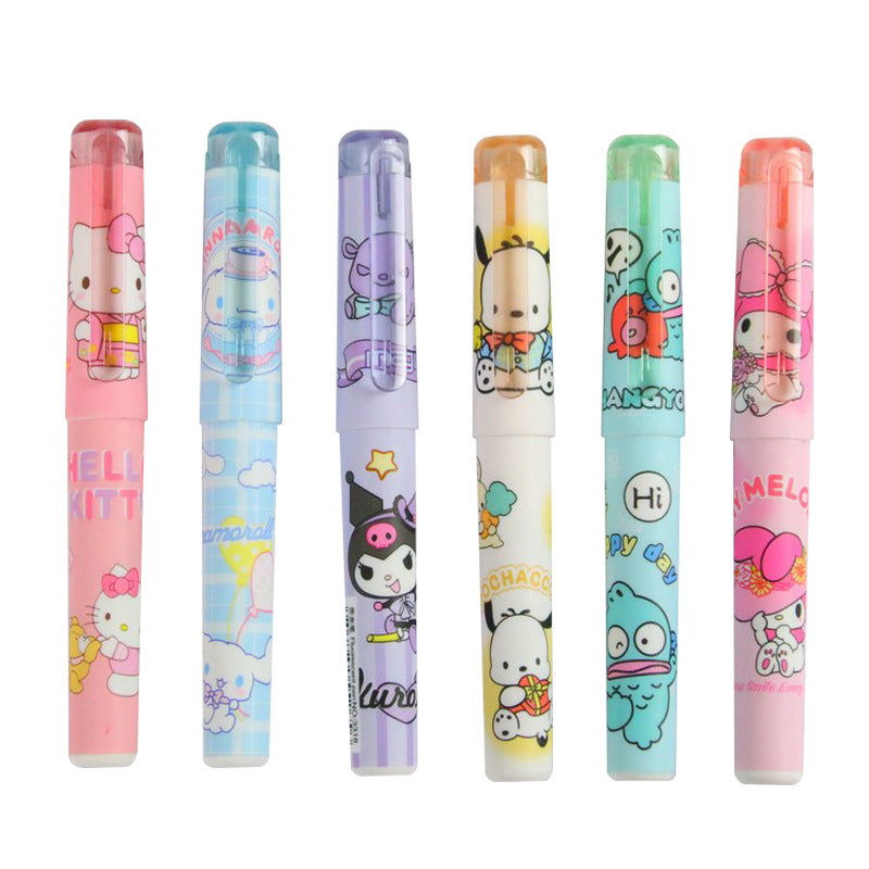 High Quality Super Cute Sanrio Cartoon highlighter Pack of 6