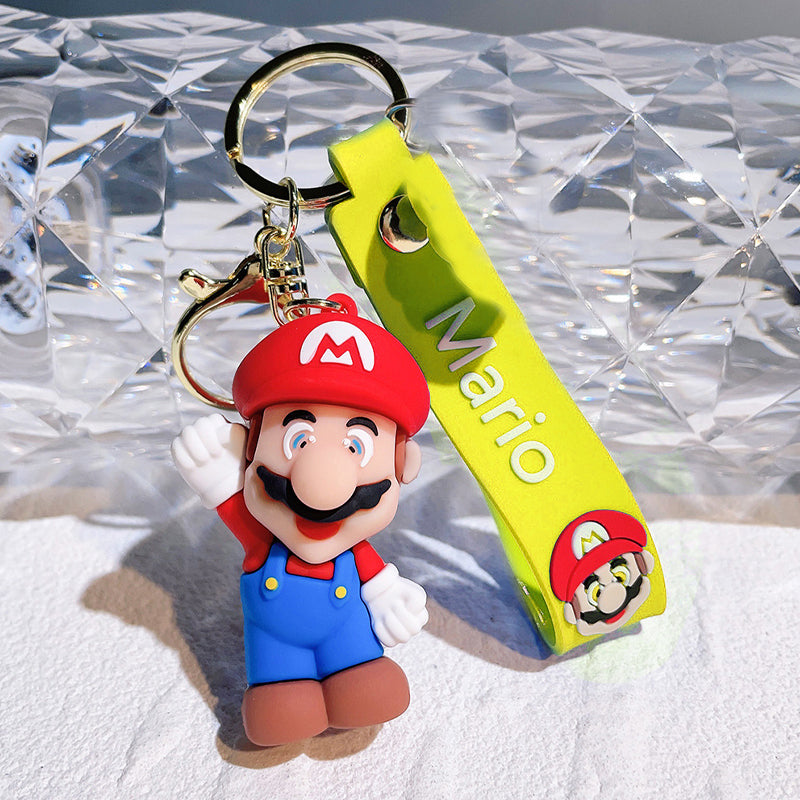 Super Mario Keychain with Rubber Strap