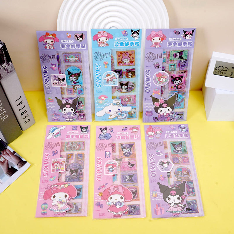 Sanrio Gold Stamp Sticker Pack of 2 Sheets