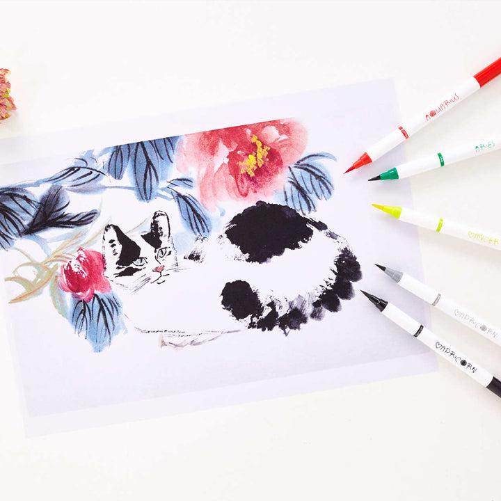 12 Color Soft Head Brush Marker Set