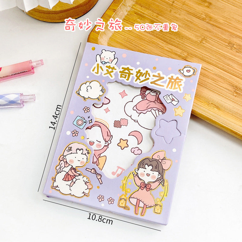 50 Pieces Korean Cartoon Paper Sticker Set