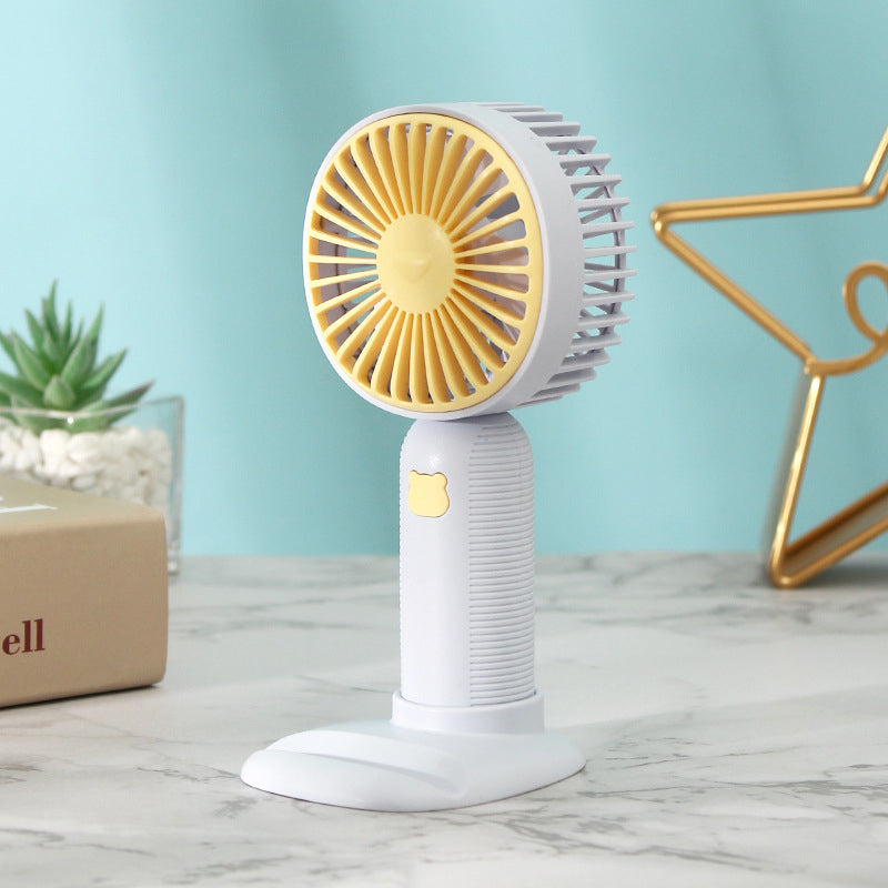 USB Rechargeable Silent Portable Fan with Phone Holder