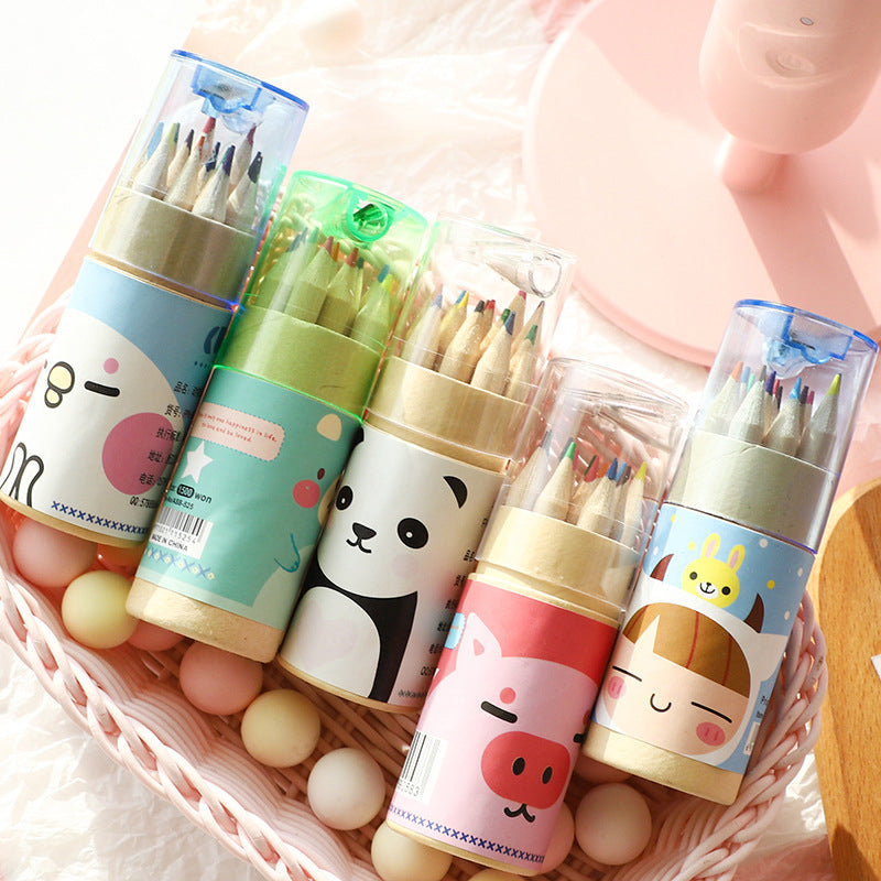 Color Pencil Set With Sharpener of Kids 12 PCs