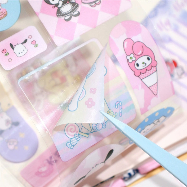 Boxed Pull-Out Pre Cut Sanrio Sticker Roll