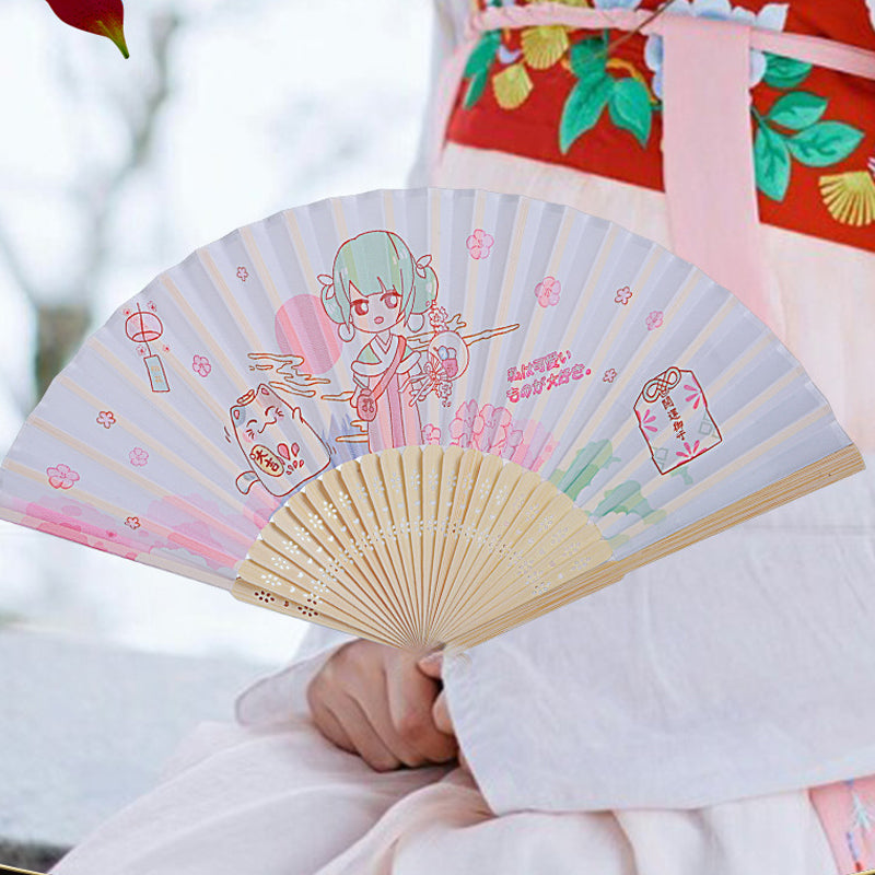 Japanese Style Printed Foldable Hand Fan