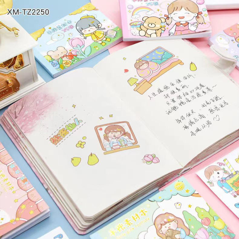 25 Sheets Korean Waterproof Sticker Book