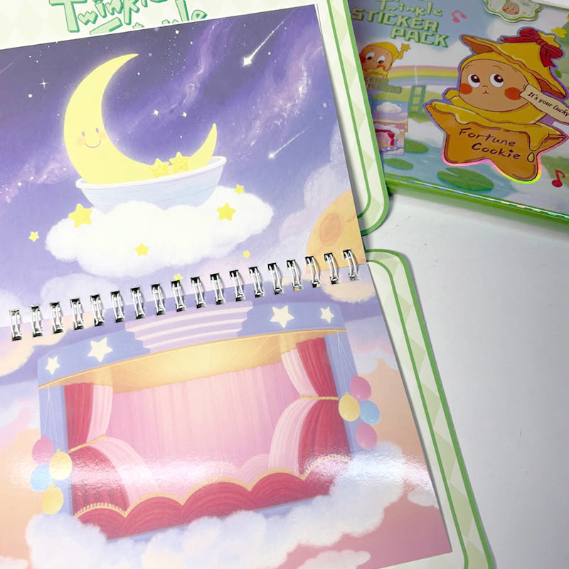 Portable Sticker Activity Book Set – Creative Sticker Pack with Doodle Pages for Kids