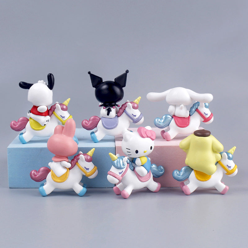 Sanrio Hello Kitty Riding Unicorn Figure